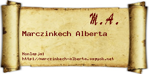 Marczinkech Alberta névjegykártya